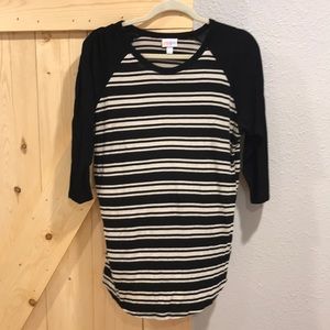 LuLaRoe Randy baseball top- L